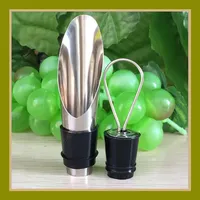 2Pcs Stainless Steel Liquor Spirit Pourer Flow Wine Bottle Pour Spout Stopper Barware Kitchen Tools Wine Accessories