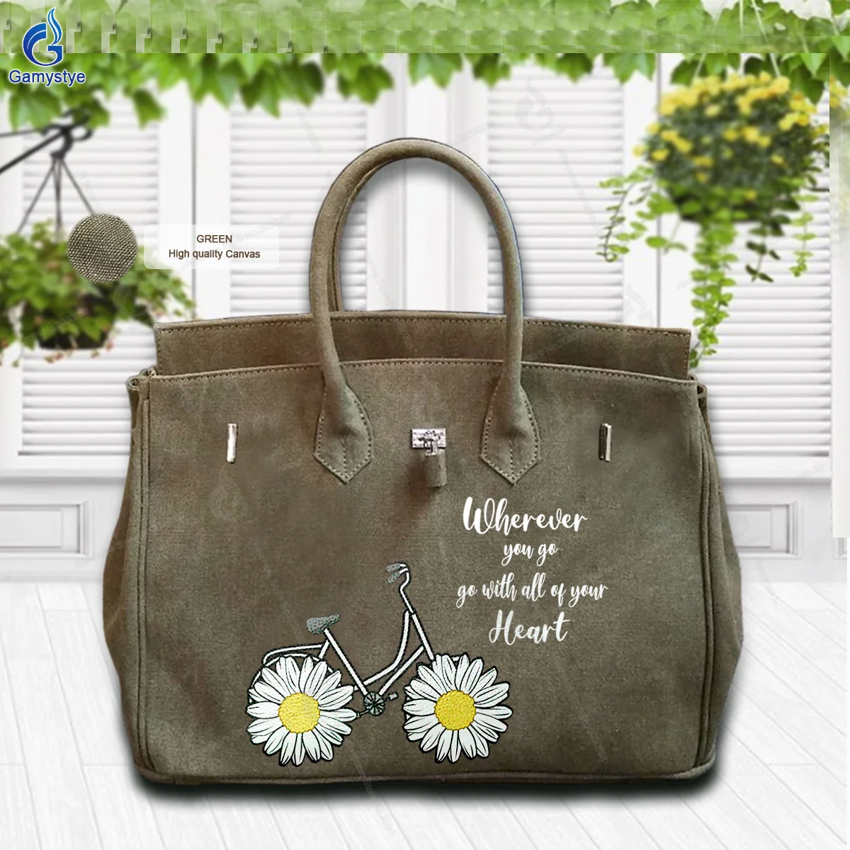 

Graffiti Artisc Printed Two little daisies Bag For women Handbags Designer Shoulder Bag Popular Genuine Leather Big Capacity New