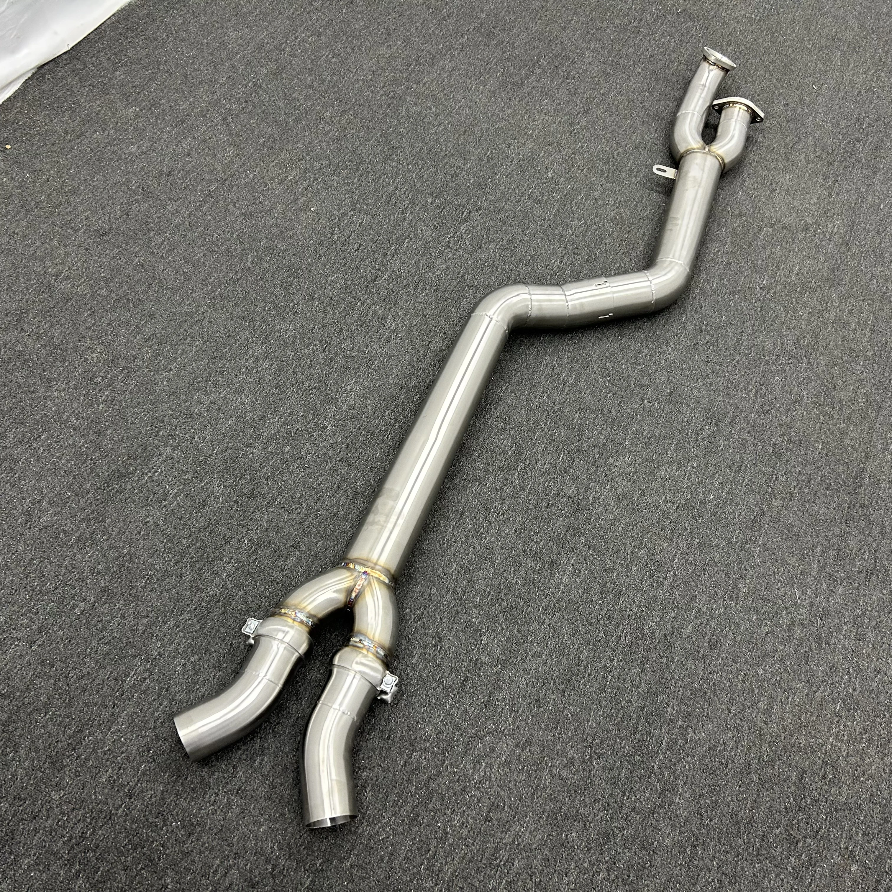 ACE Edelstahl Free Flow Einzel-Midpipe für BMW M3 G80 M4 G82 M2 G87 S58 3.0T Auspuffanlagen Resonatorloses Midpipe – Detail 13