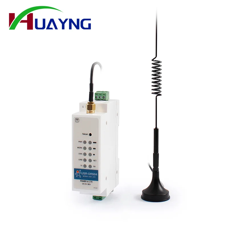 USR-DR504-G Módem Global Din Rail M2M 4g DTU RS485 Serial a IP LTE Cat 4