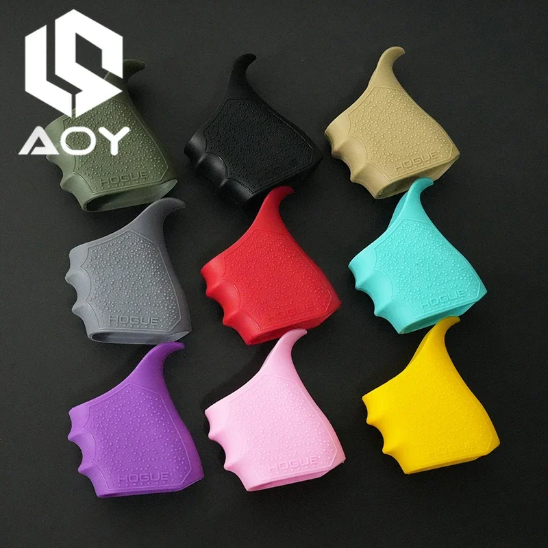 Tactical Anti-Slip Rubber Grip Sleeve G17 G18 G34 G47 Pistol Handle Protective Sleeve Grip Cover Hand Gun Hunting Accessories