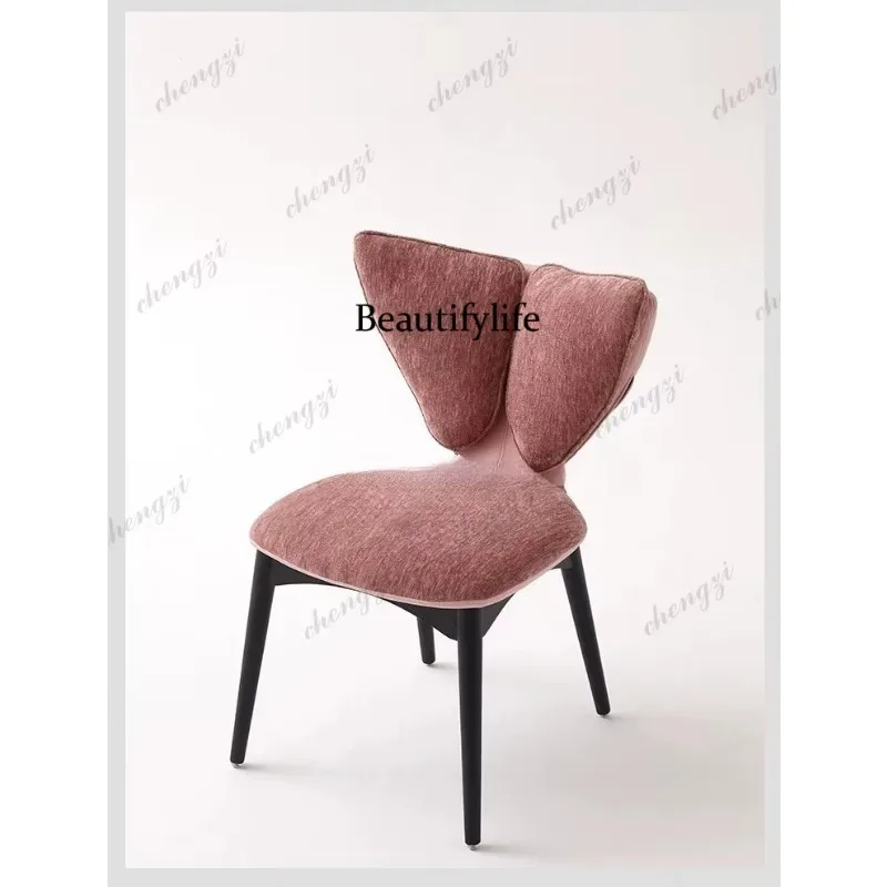 A74Italian solid wood dining chair household medieval, cloakroom creative makeup stool, dressing chair