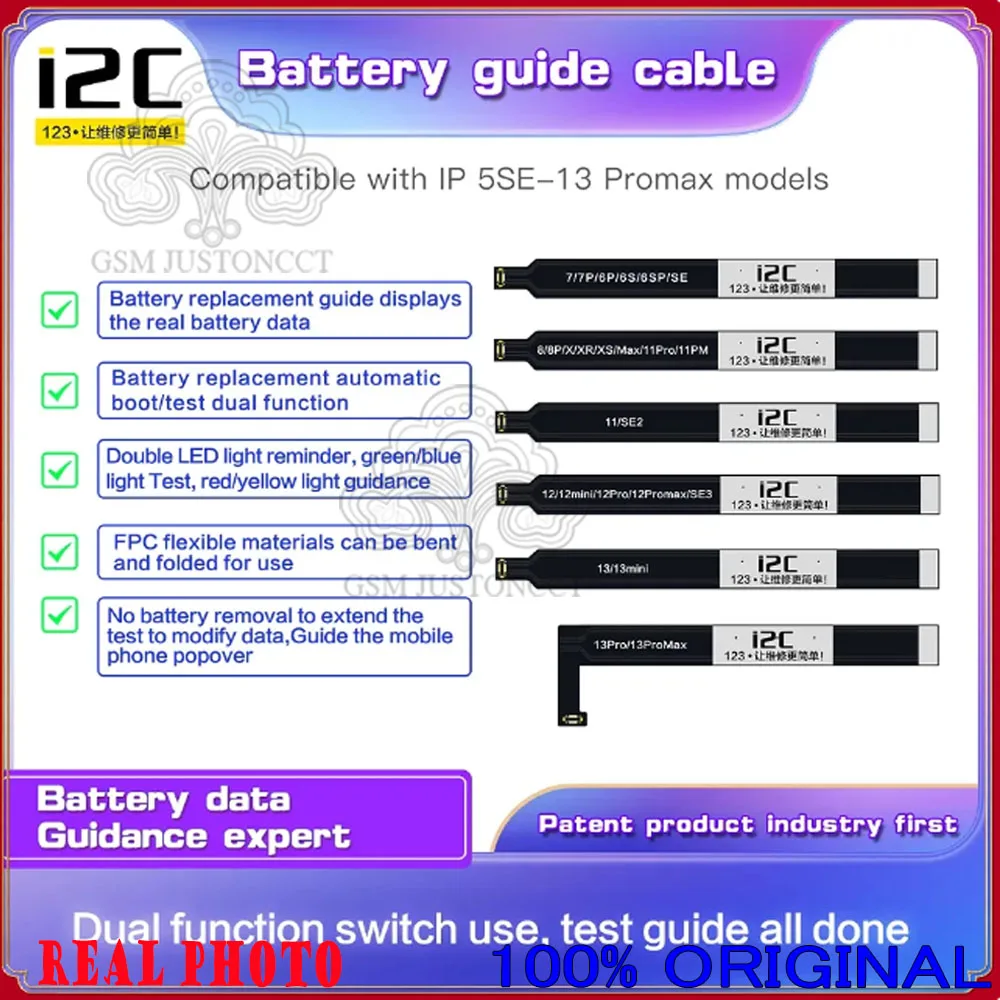 I2C Battery Repair Flex Cable Battery Health Data Guide Boot Edition Battery Pop Ups Windows Repair Tool For IPhone 5SE-13Promax