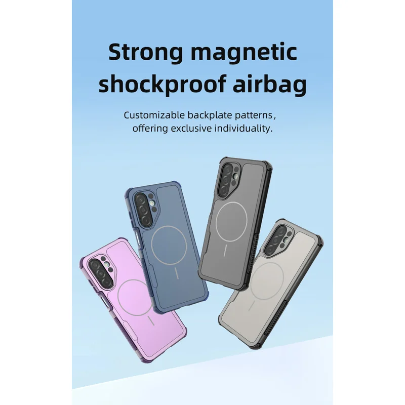 Armored Shock-absorbing Magnetic Phone Case For Samsung Galaxy S26 S25 S24 UItra Plus A57 A56 A36 A27 A26 A18 A17 Anti Drop Case
