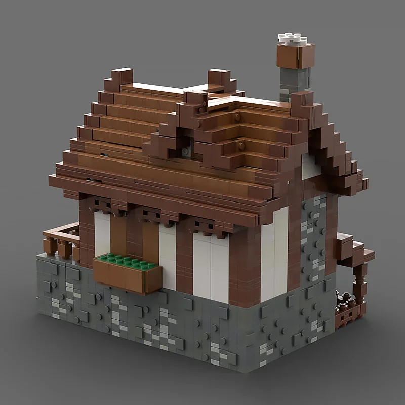 Moc blocos de construção casa medieval/technoblades casa tecnologia tijolos modulares modelo presentes brinquedos natal diy conjuntos montagem