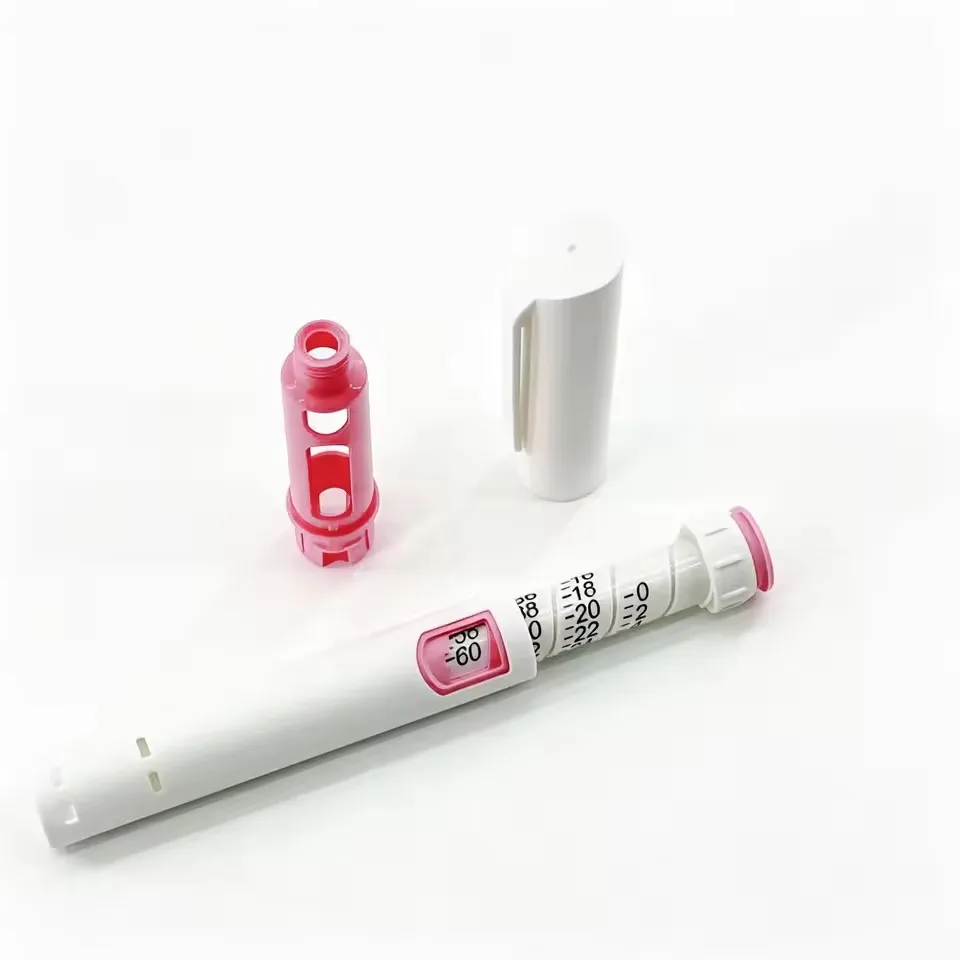 10pcs Pink 60IU Disposable Injection Pen for 3ml Glass Cartridge, Plastic Magic Pen for Tattoo, Peptide & Insulin