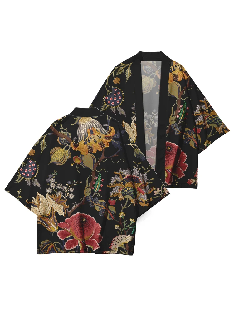 Quimono Japonês Yukata Tradicional Quimono Cardigan Praia Asiático Vestuário Quimono Japonês Moda Casual Cardigan Jacket Unisex