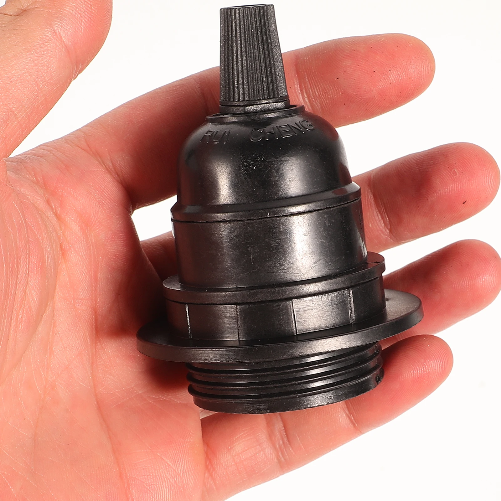 

Screw Lamp Holder E27 E26 Black Vintage Adapter Socket Bases Removable Shade Collar Easy Install Replace Damaged