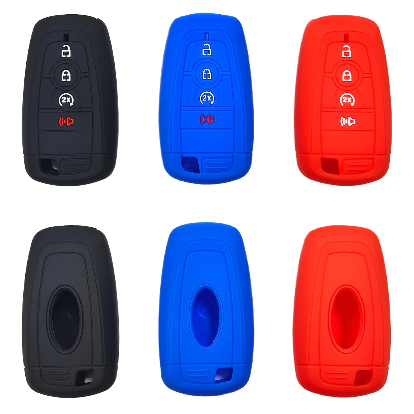 

Suitable for removing 4 point key set from ford hollow, global explorer taurus mustang silicone kiy set key set kiychain.