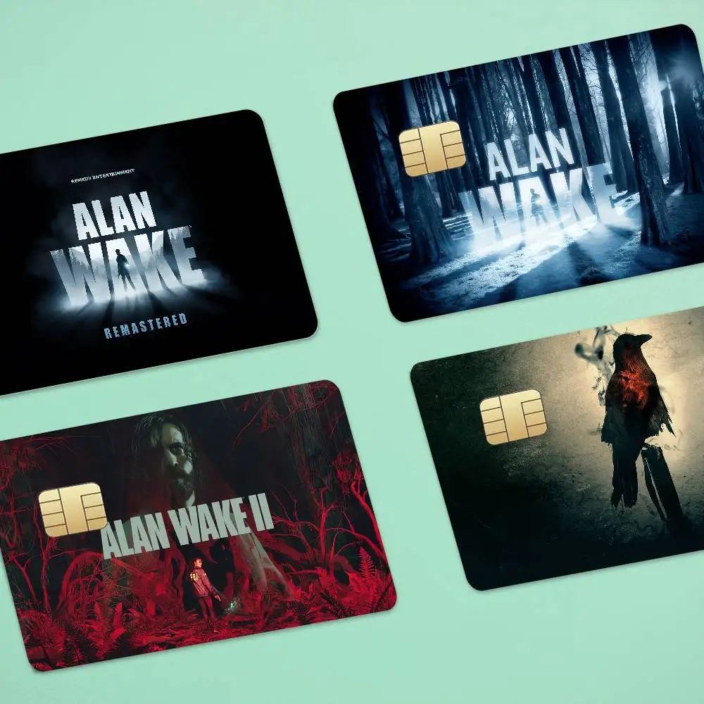 Game Alan Wake Anime Young Creidt Card Debit Card 1 Set Of 4 Pcs Sticker Film Case Front Tape For Small Big Chip No Chip