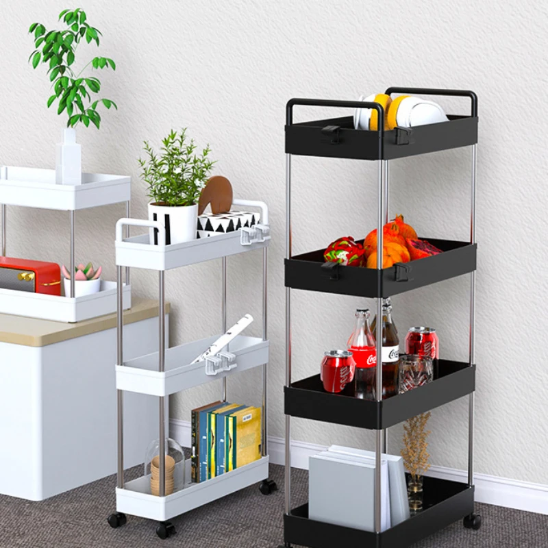 Carrito Rodante Multiusos para el Hogar, Estante de Almacenamiento de Múltiples Niveles con Rotación de 360° ° Ruedas para Baño y Cocina