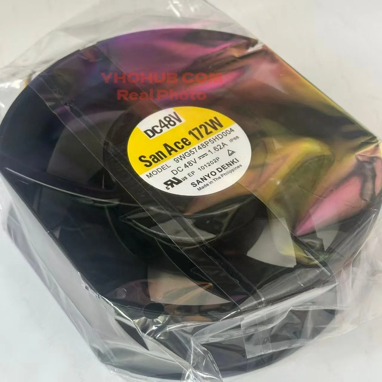 SANYO DENKI 9WG5748P5HD004 IP68 Server Round Fan DC 48V 1.62A 172x172x51mm 4-Wire