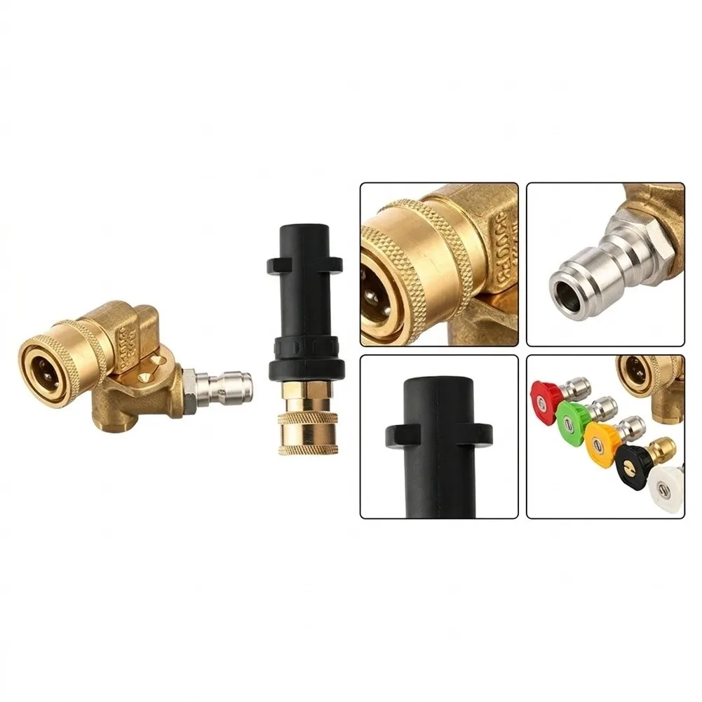 Pressure Washer Nozzle Tips 4500 PSI 5PCS Spray Nozzle Set With Pivoting Coupler For Quick Connect Nozzles For Pressure Washer