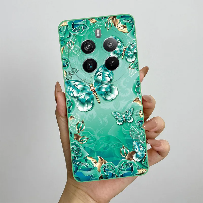 For Realme 12 Pro Plus Pro+ 5G Case Realme12 4G RMX3867 12 Plus 12+ Soft Silicone Shockproof Cover Painted TPU Protective Shell