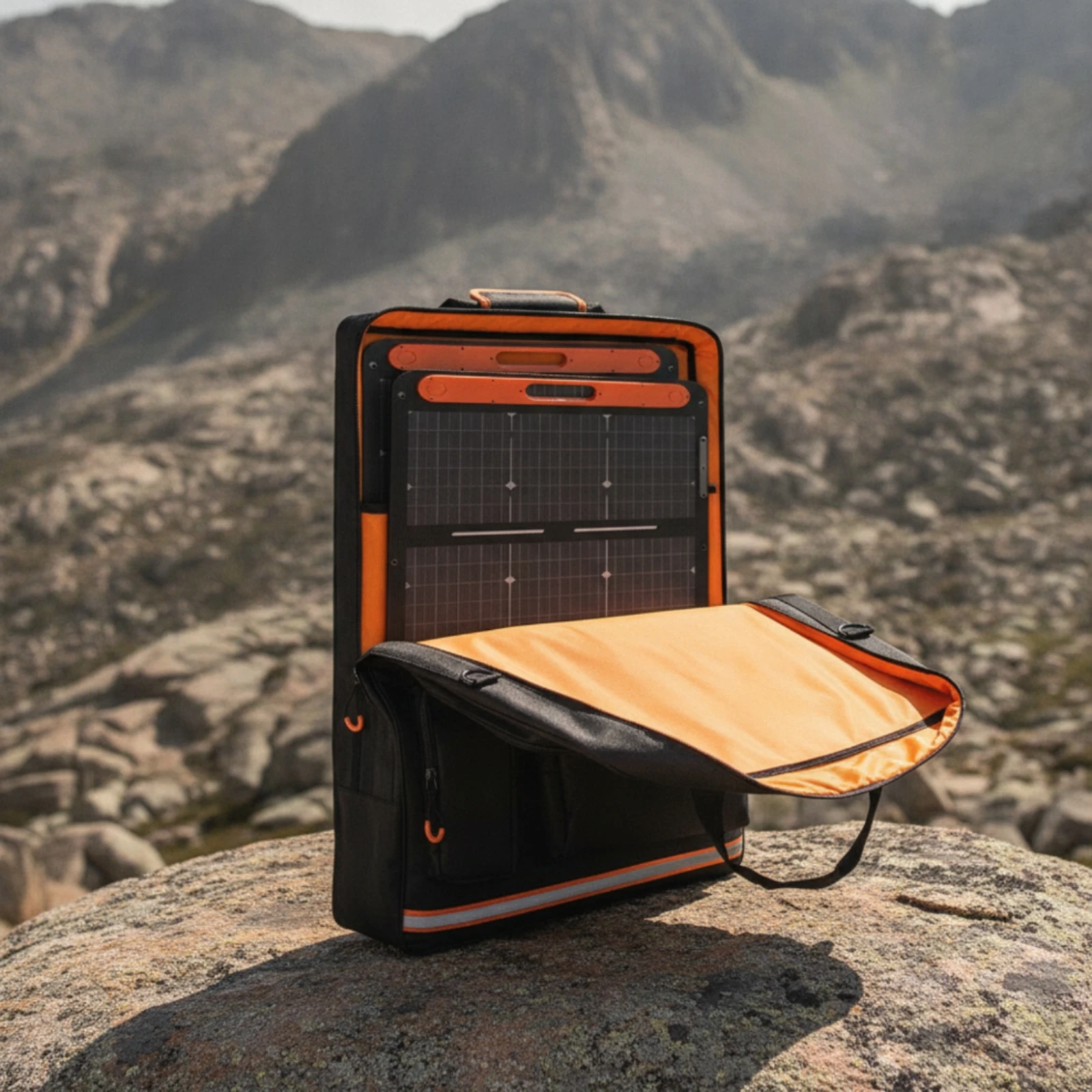 Solar Panel Travel Bag with Shoulder Strap Waterproof Solar Panel Bag with Shoulder Strap Portable Adjustable for Campers view 2