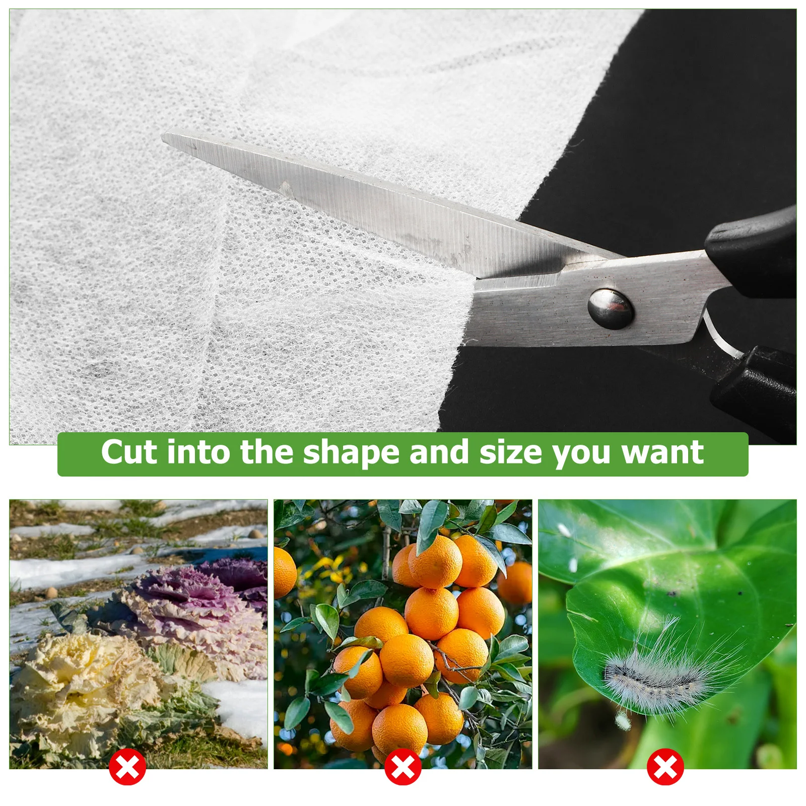 

2 pcs Nonwoven Plant Covers Reusable Garden Frost Blanket Thick Fabric for Outdoor Horticulture Plant Fleece