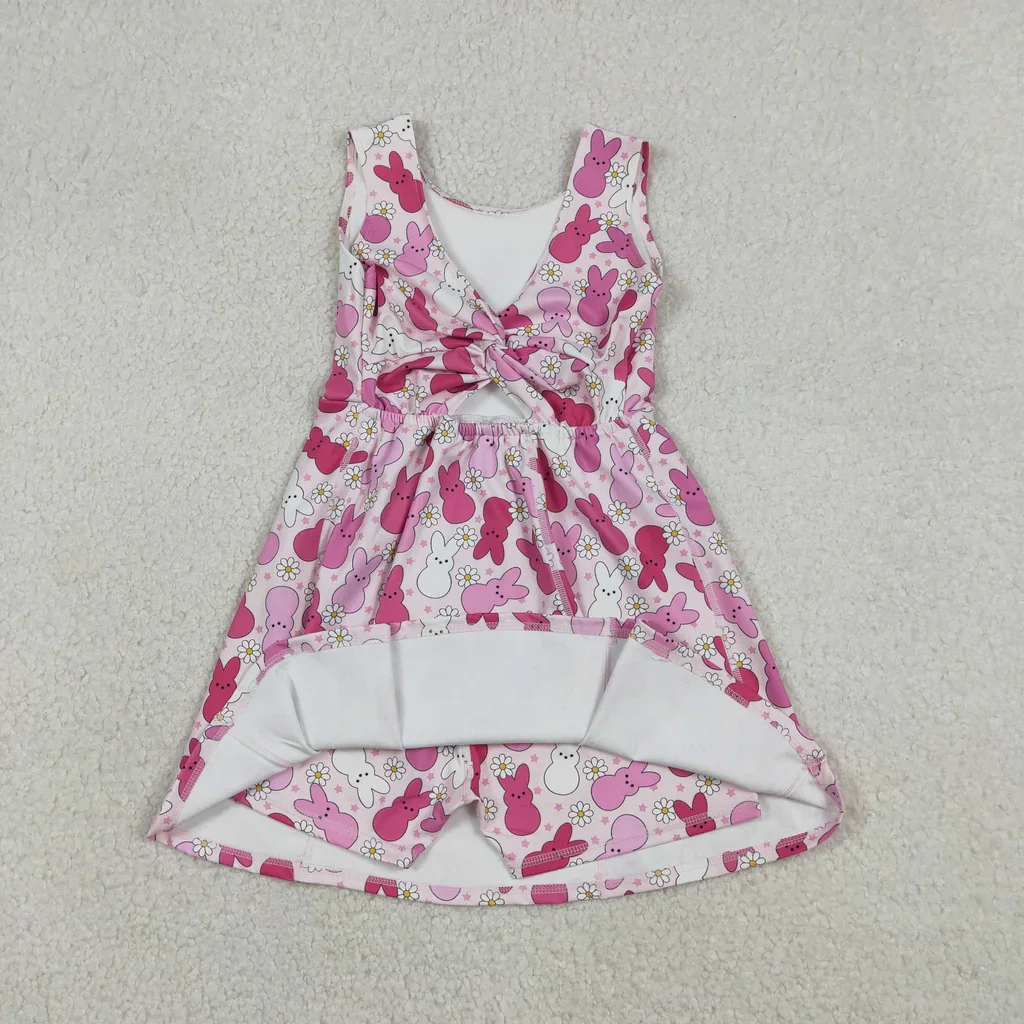 

Easter Bunny Flower Yoga Girl's Dress Onesie