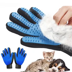 Pet Grooming Gloves Cat Grooming Massage Cleaning Anti-Bite Gloves Pet Hair Removal Brush Bath Gloves for Dogs Cats Rabbits