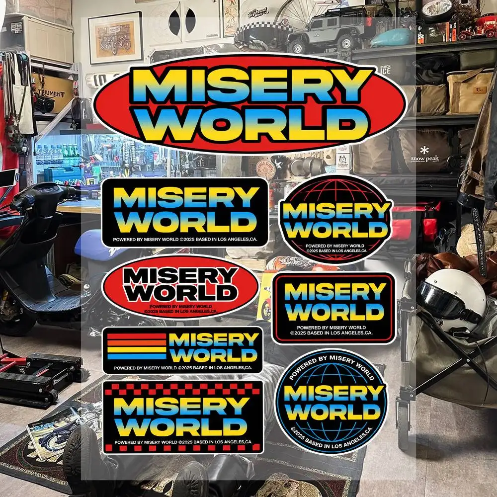 Mio-sery Wo-o-srld Racing Motorcycle Stickers Set Waterproof Vinyl Decals For Helmet Motorcycle Car Laptop Skateboard Luggage