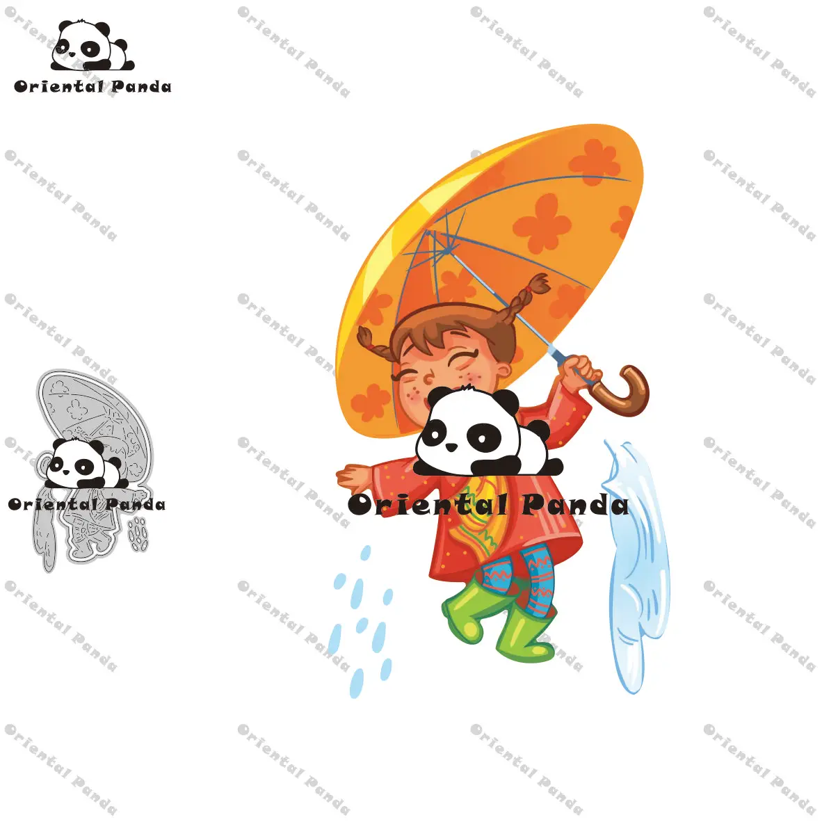 New die 2022 DIY embossing die cutting rain dance die set