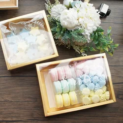 2 size 10set gold Chocolate sweet Paper Box with PVC Window As Wedding Christmas Birthday Candy Packaging