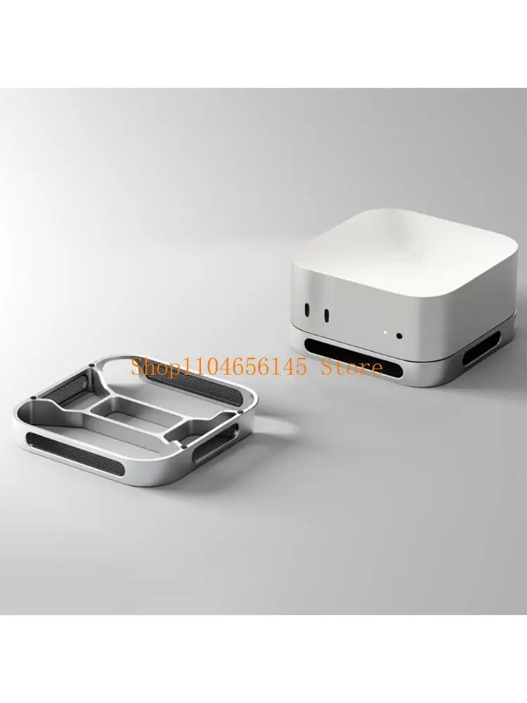 652F Little Desktop Aluminum Stand Boosts Ventilation And Offers Storage Choice