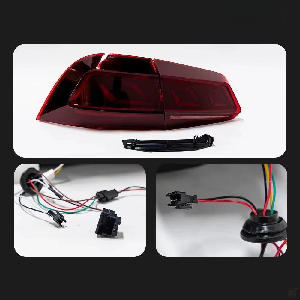 2 Stück LED-Rückleuchten für VW Touareg 7P 2011-2018 SUV, Upgrade von Alt auf Neu, Heckklappen-Bremslicht mit dynamischer Animation, Plug-and-Play, IP67 wasserdicht