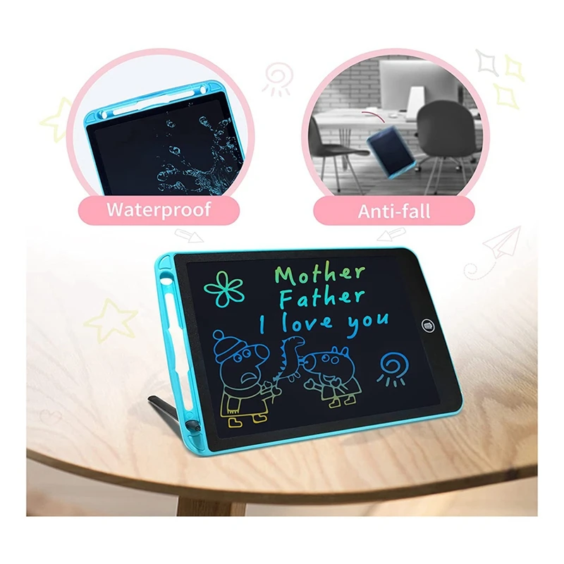 2 Piece ABS 10 Inch LCD Writing Tablet Colorful LCD Writing Tablet For Educational Learning Toys Gift