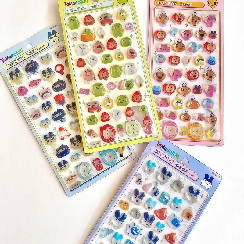 Limited-time discount Vintage Style Tamagotchi Resin 3D Ornaments, Cute Crystal Embossed Decor for Girls
