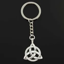 Fashion Keychain 35x27mm Knot Amulet Pendants DIY Men Jewelry Car Key Chain Ring Holder Souvenir For Gift