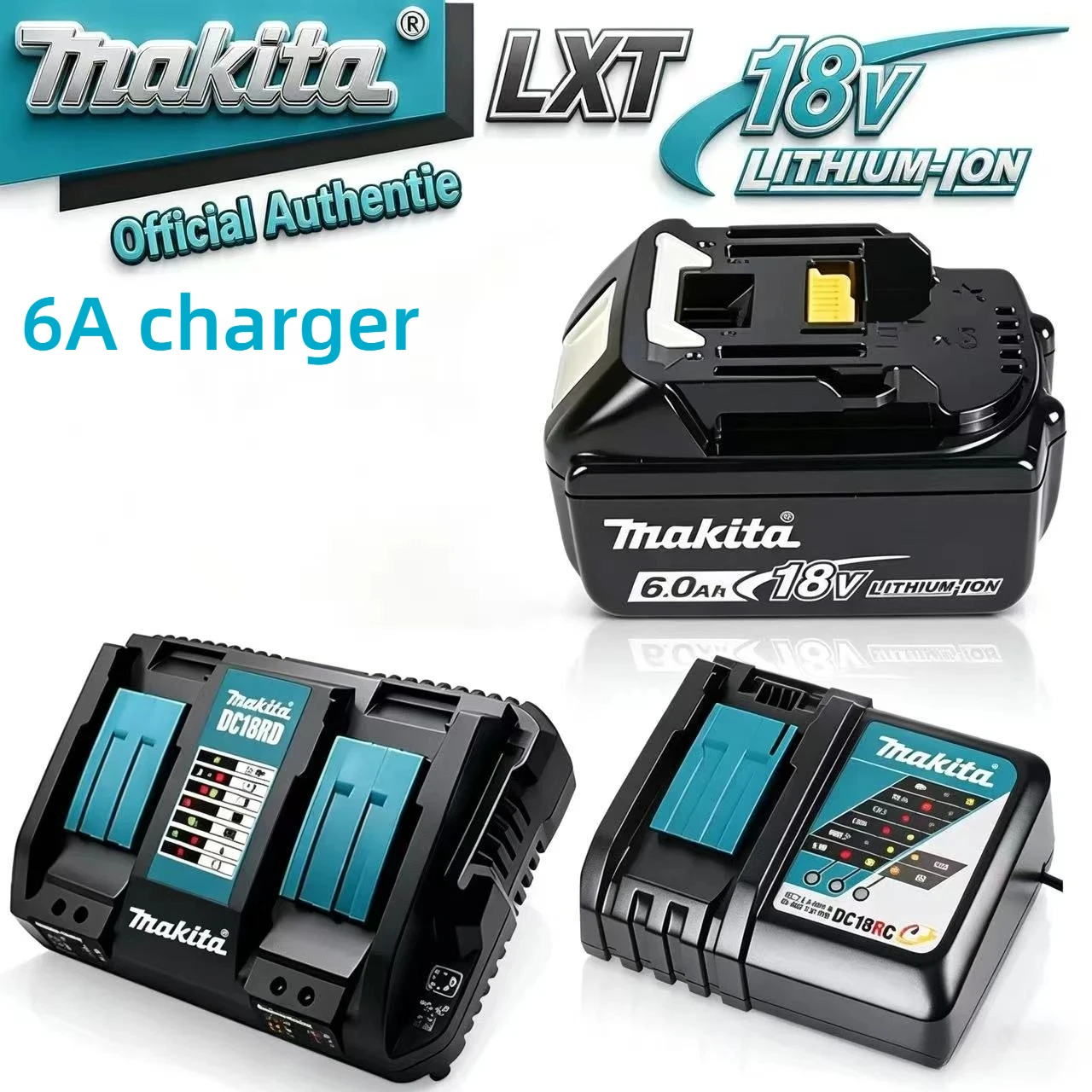 DC18RC Li-ion Battery 3A Charger original Makita 18V 14.4V BL1860B,BL1850B,BL1840,BL1830,BL1820,BL1415,BL1440 Power tool Charger