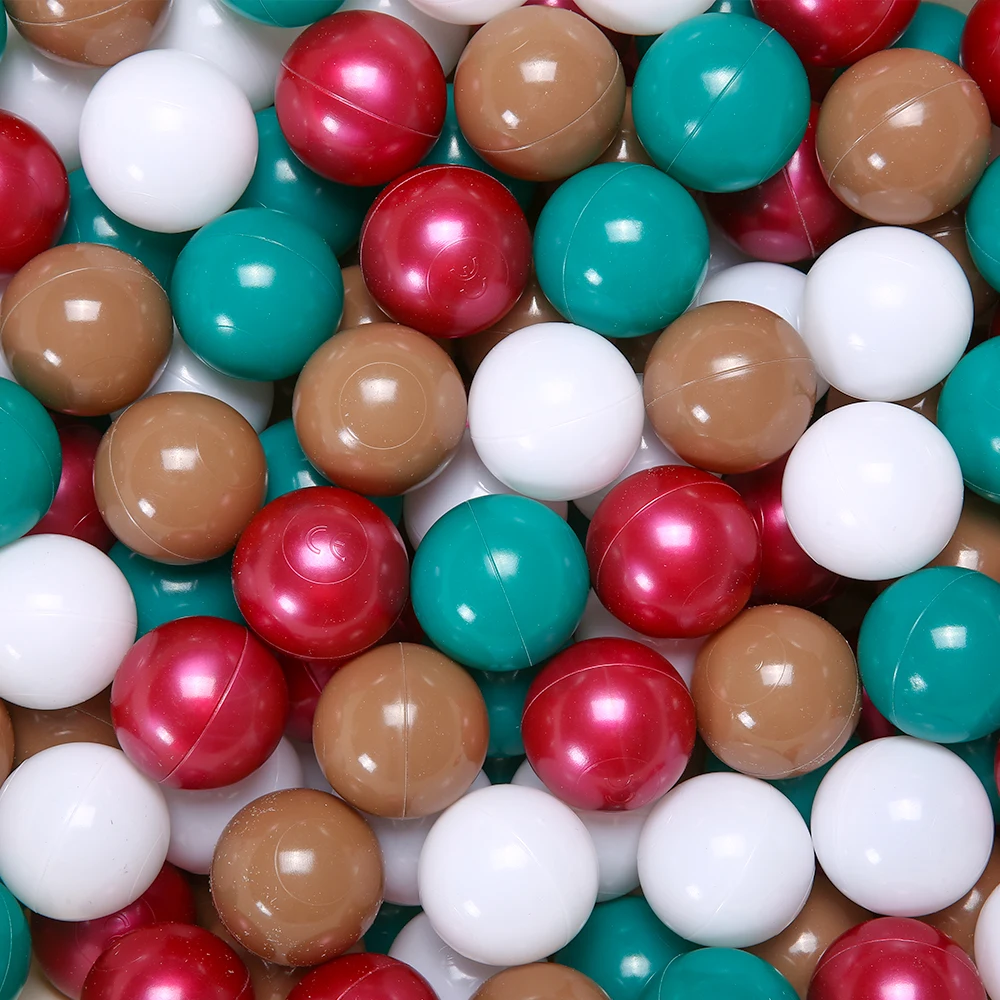 ลูกบอลพลาสติก PE ทนทานต่อการบด 100 ลูก ขนาด 2.16 นิ้ว รูปทรงกลม สำหรับตกแต่งงานปาร์ตี้คริสต์มาส เหมาะสำหรับเด็กเล่นในร่มและกลางแจ้ง