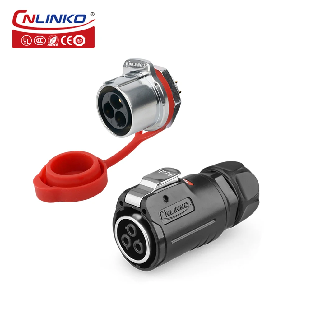 

CNLINKO LP24 25A-5A IP68 Waterproof Electrical Connector 2~24 Pin Heavy Duty Industrial Plug Socket for Automotive Marine Boat