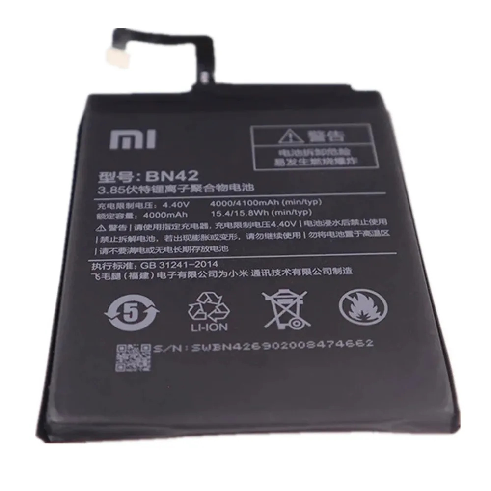 4100mAh BN42 Orginal Xiao mi Battery For Xiaomi Redmi 4 Redmi4 Hongmi 4 High Quality Phone Replacement Batteries + Free Tools