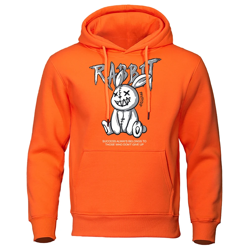 Exciting Quotes From Cute Rabbit Men Women Hoody New Crewneck Pullover Casual Loose Fashion Hoodie Fleece Pocket Sweatshirt