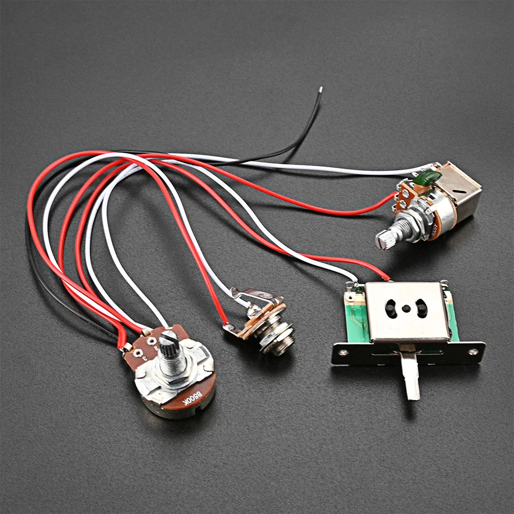 

Pickup Guitar Line Switch Guitars Potentiometer Metal Knobs Replacement Wired Harness