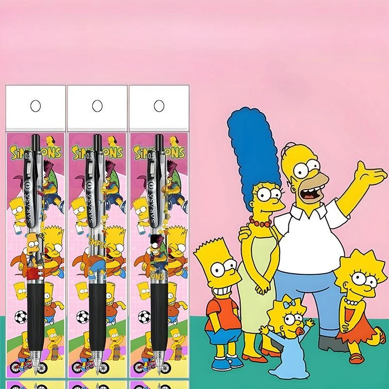 The Simpsons Homer Marge Bart Gel Pen Creative High Color Value Animation Cartoon diy Print Student Smooth Quick Dry Press Pen view 6