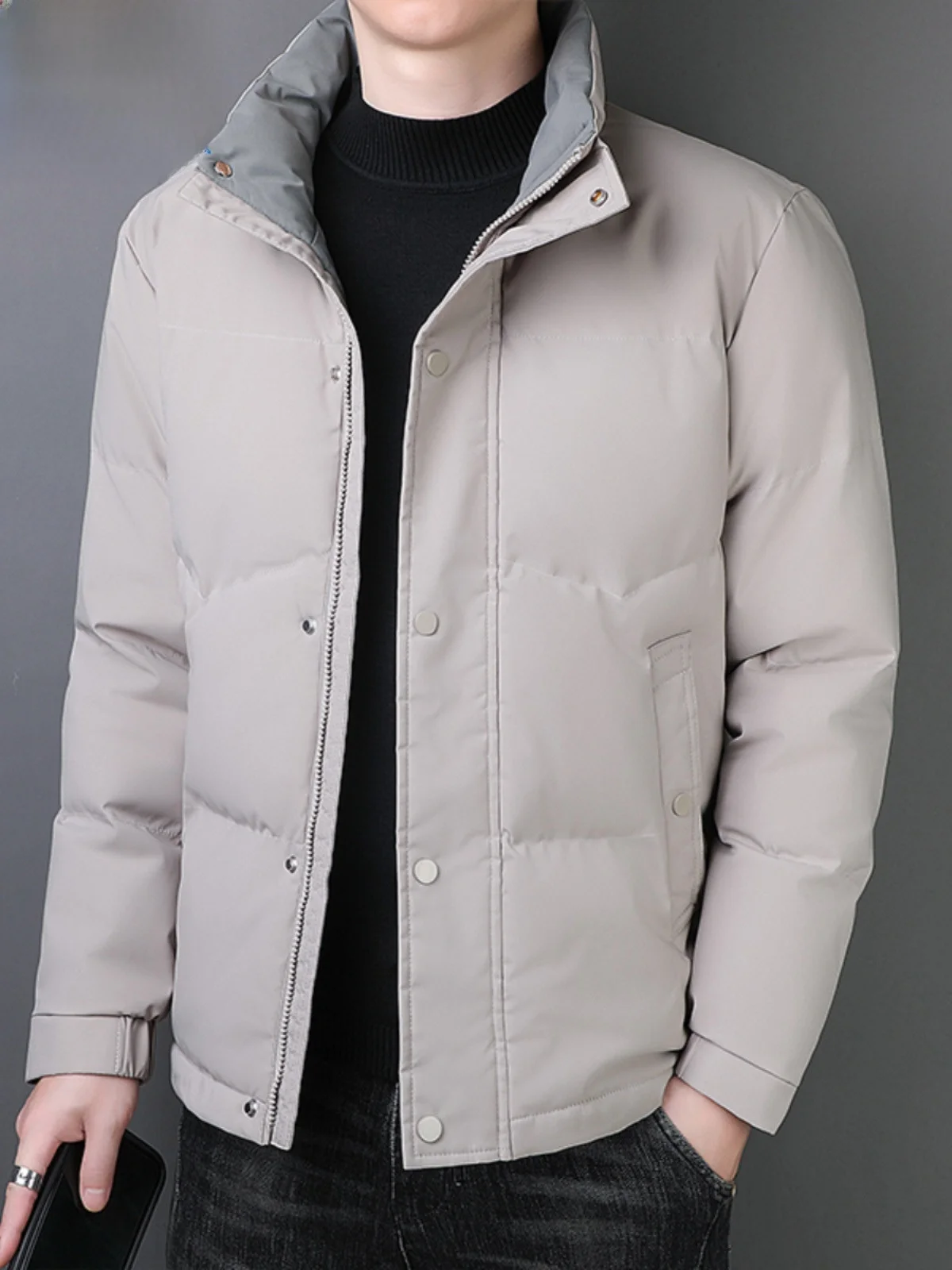 

Мужская модная свободная куртка Paul Winter из хлопка с воротником-стойкой, повседневная, теплая, для молодых мужчин