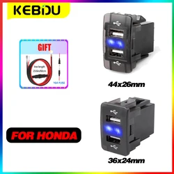 4.2A Dual USB Interface Socket Car Charger Use for Honda,Civic,Spirior,CRV,Fit Jazz,City,Accord,Odyssey,Jade,XRV,Elysion,Greiz