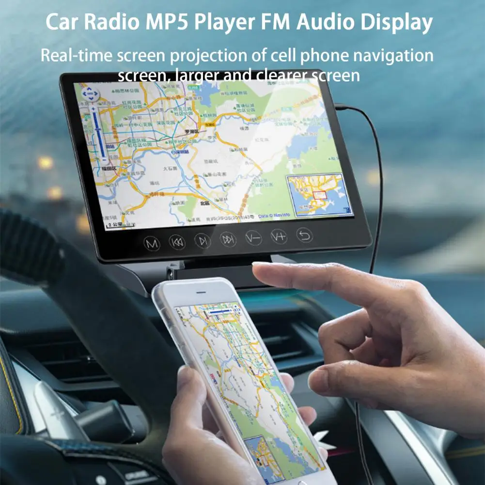 Car Video Display 1 Set Convenient LCD Screen Wide Compatibility Portable Car TV Monitor Tablet Auto Accessories