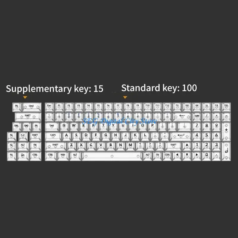 

U75B Jelly Pink Keycaps 115 Keys OEM Высота для удобного испытания