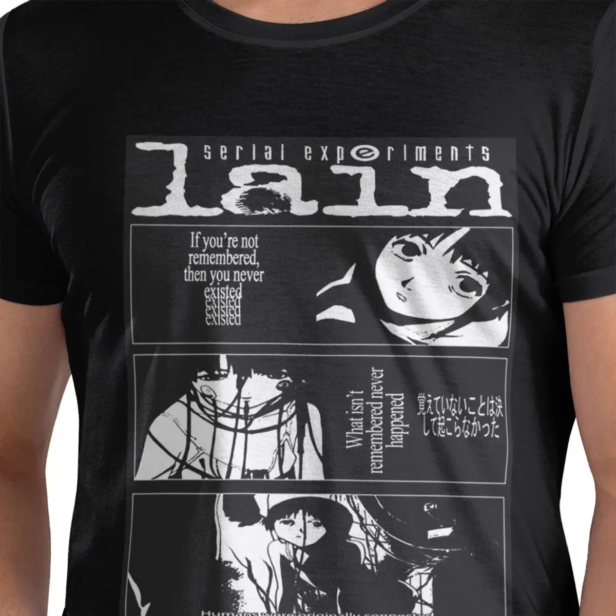 Serial Experiments Lain 100% Cotton T-Shirt Men'sOversized T Shirts Men Round Neck Short Sleeve S-6XL