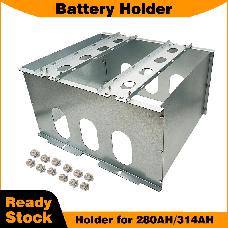 Galvanized Iron Holder Bracket Can Hold 8pcs 280AH 314AH LiFePO4 Batteries Metal Cell Holder for 300AH Battery Pack No Battery