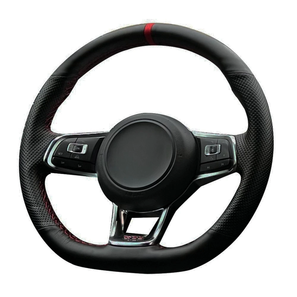 Car Steering Wheel Cover Anti-Slip Artificial Leather For Volkswagen Golf 7 GTI Golf R MK7 VW Polo GTI Scirocco Car Accessories