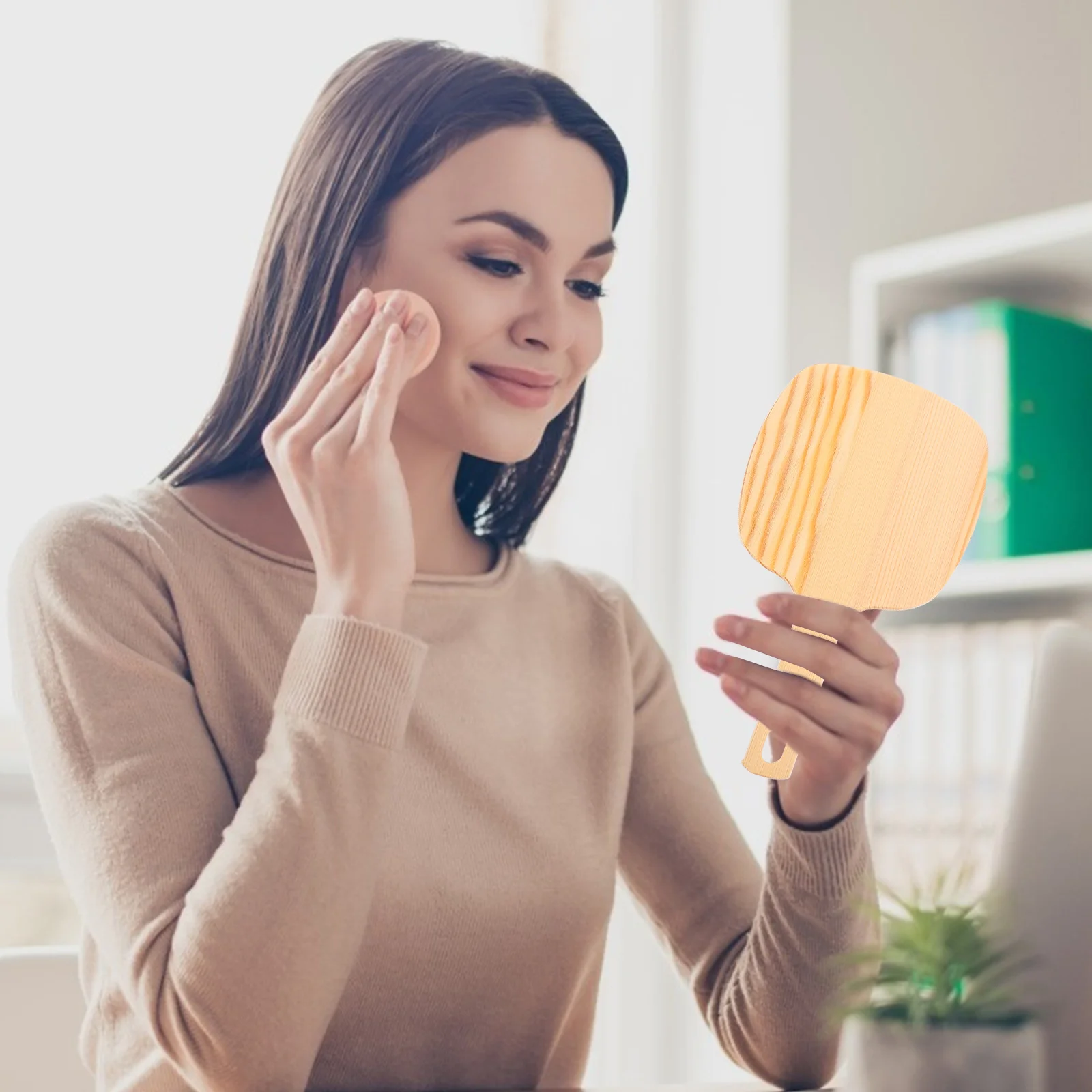 1 قطعة ماكياج المحمولة المدمجة السفر المحمولة مرآة التجميل للنساء خفيفة الوزن دائم واضح انعكاس أداة الغرور #3