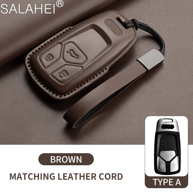 Holder Accessories Car Key Fob Cover for Audi A4 A5 A6 B6 B7 B8 A7 A8 Q5 Q7 R8 TT S5 S6 S7 S8 A8L SQ5 Keyless Keychain Durable 3