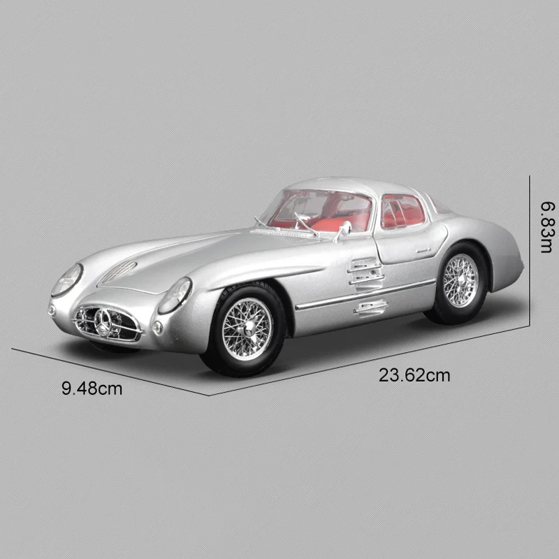 Em estoque maisto 1:18 mercedes benz 300 slr liga miniatura diecast modelo benz vintage retro carro de luxo veículo brinquedo carro crianças presente