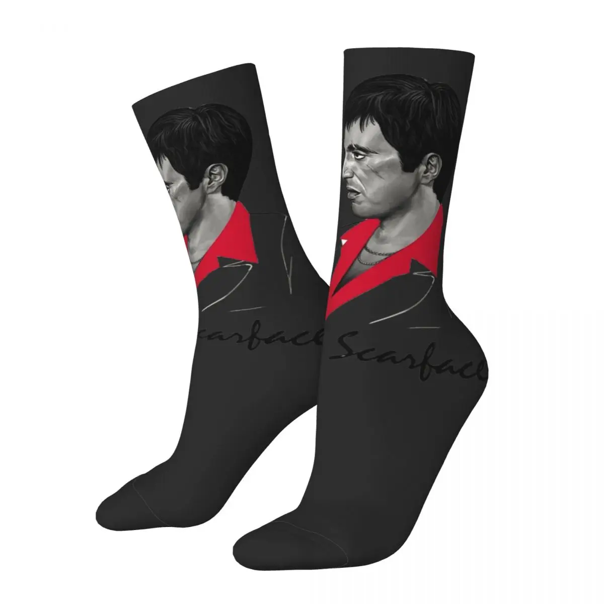 3D printing cosy Unisex Socks,Hiking Movie Scarface Tony Montana Graphics Interesting Four Seasons Socks