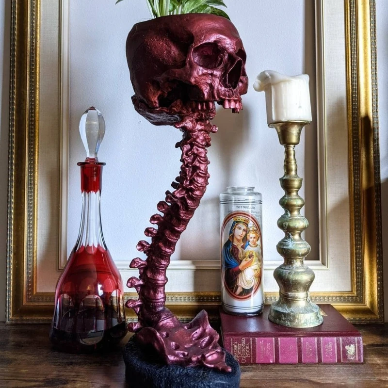 Skull Flower Pots Modern Small Floor Planters Plants Decorations Flowerpot Balcony Elegant Flowers Pot Indoor Bonsai Accessories
