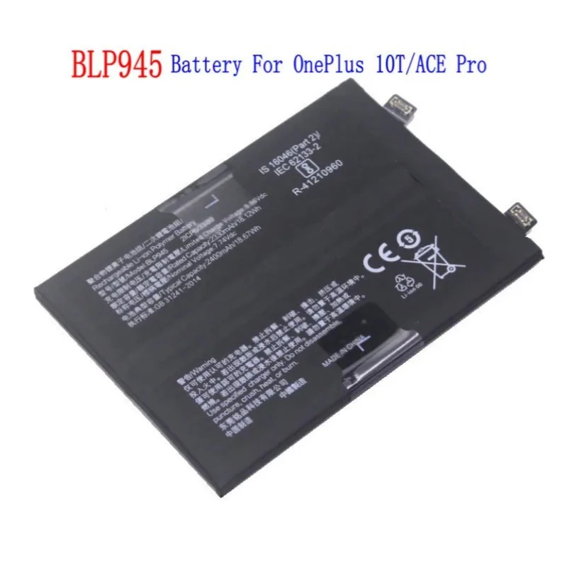 New 4800mAh 7.78V BLP945 Replacement Battery for OnePlus 10T 5G/ ACE Pro Batteries 1+10T 5G/1+Ace Pro Phone Bateria High Quality